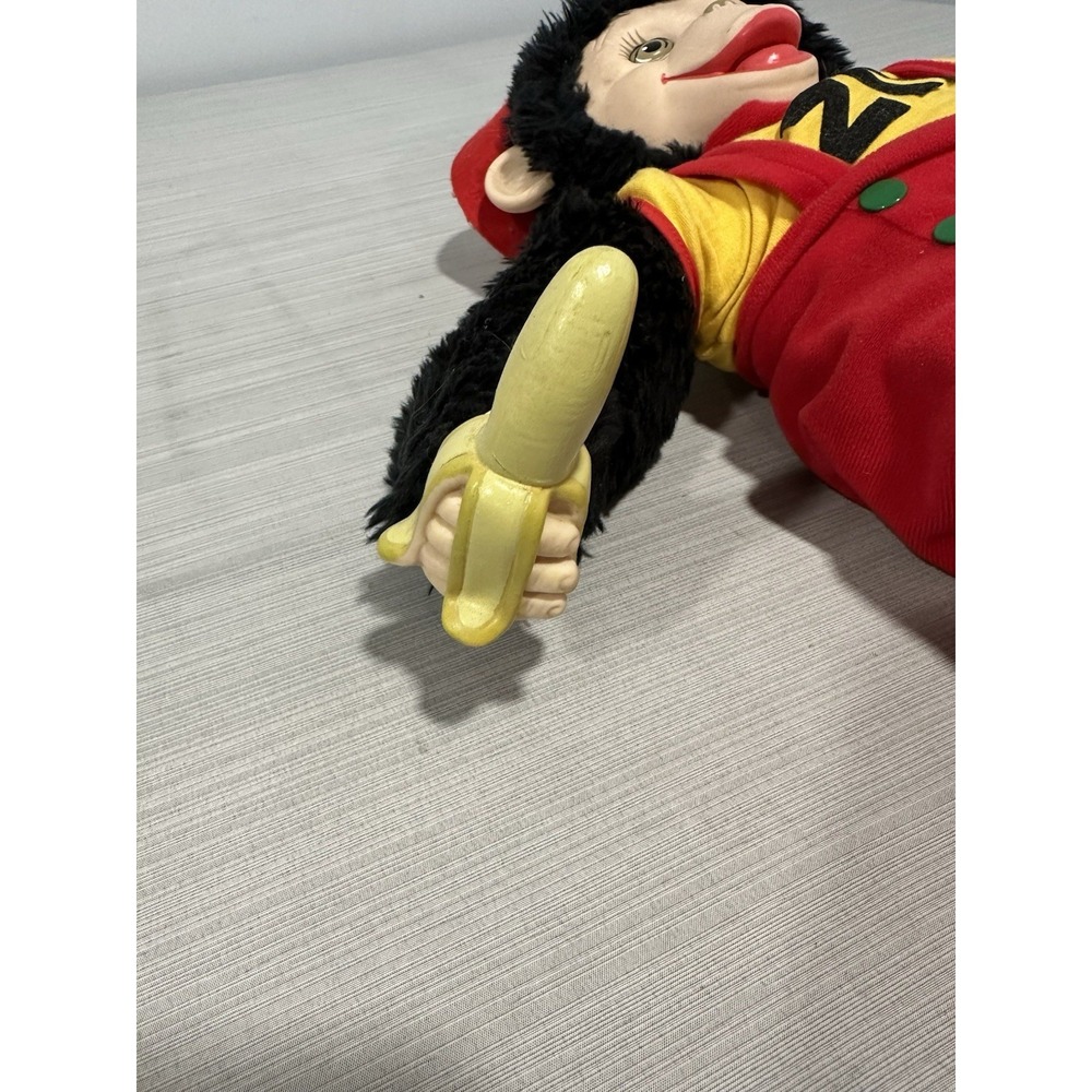 Zip the Monkey Rubber Face Plush Doll 1984 Dakin‎ Fun Farm 16" Vintage ~ AS IS - Picture 3 of 10